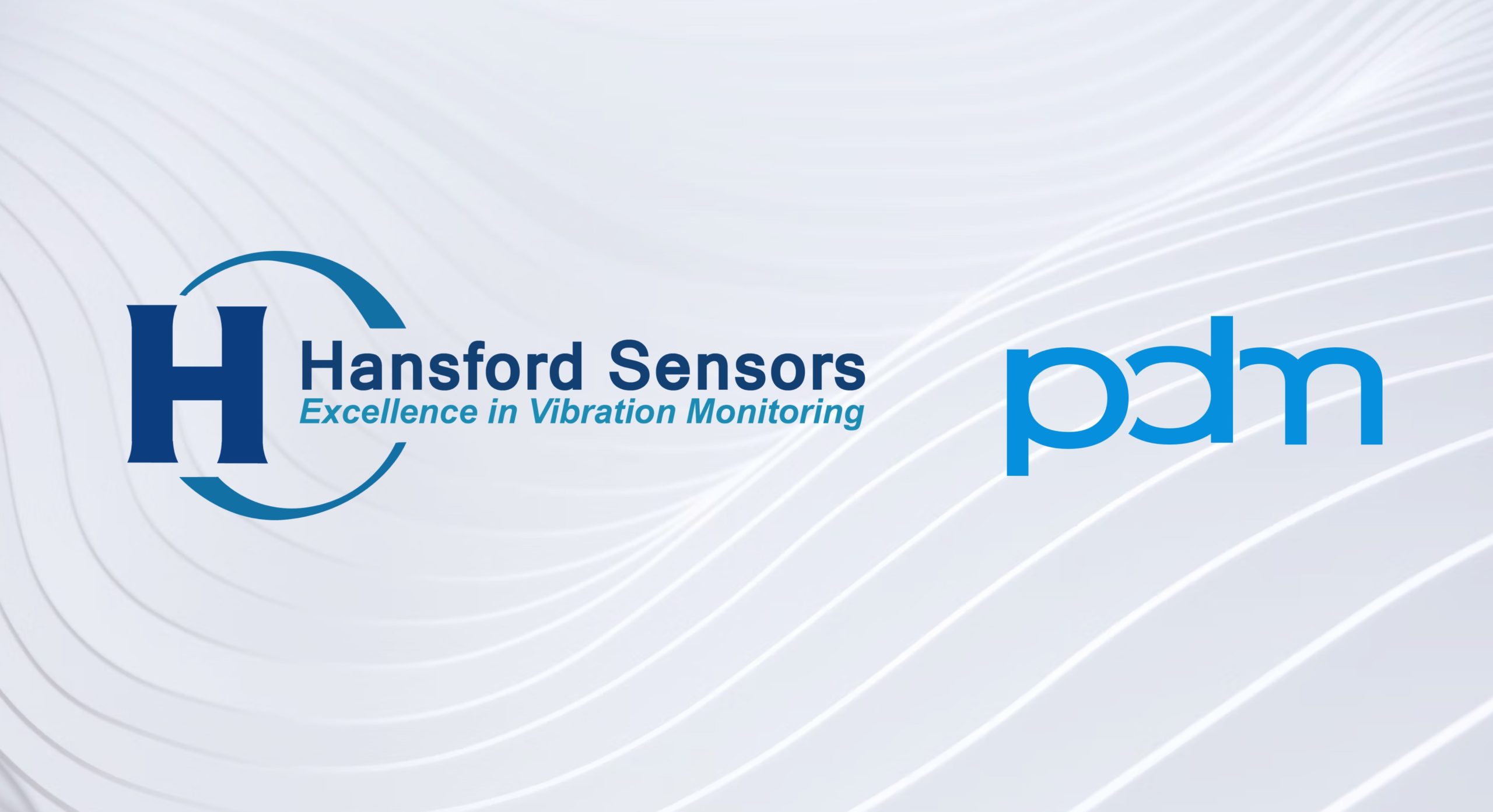 Hansford Sensors logo and PDM Technologies Inc. logo on a textured light background